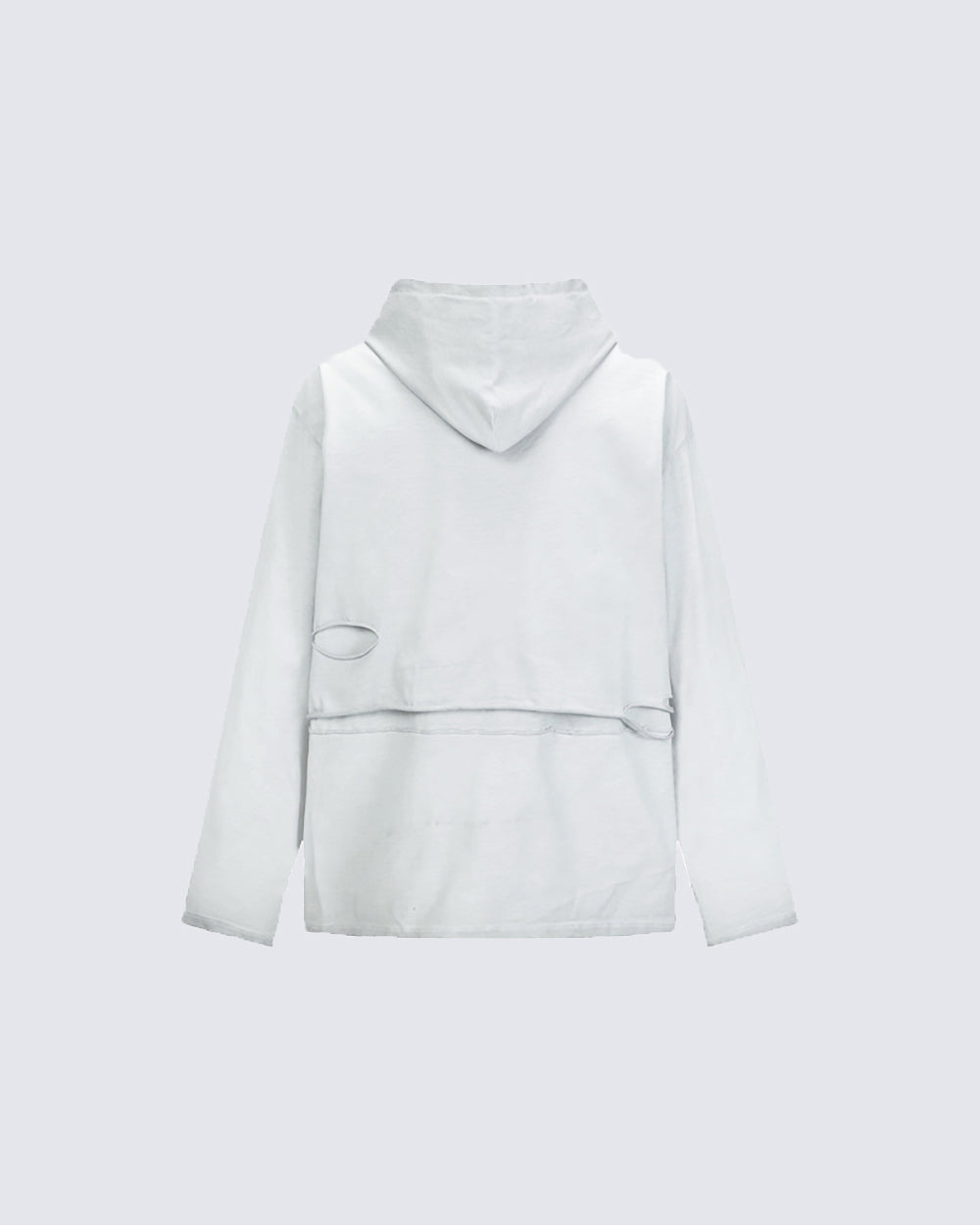Retro Letter Distressed Hooded Sweatshirt