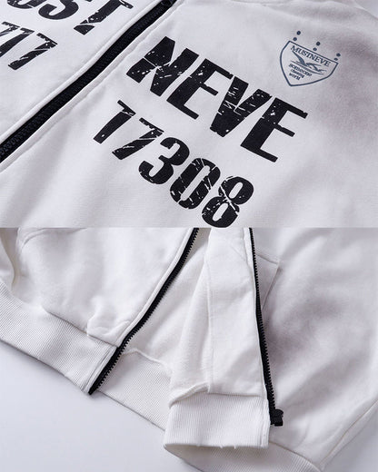 New Wasteland Dirty Wash Hooded Zip Sweatshirt