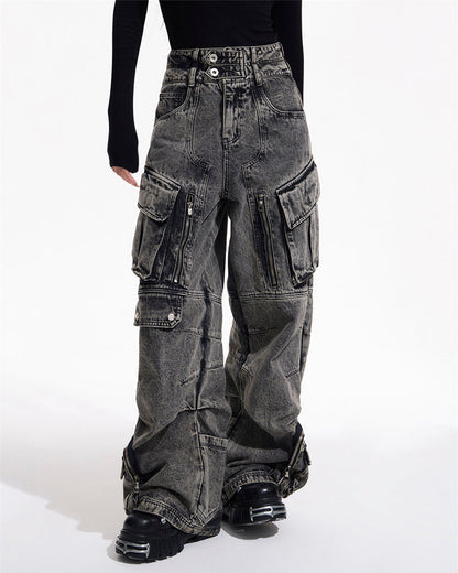 Vintage Multi Pocket Cargo Jeans