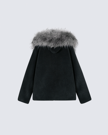 Fleece Hooded Padded Jacket