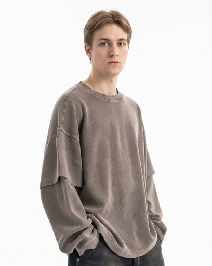 Waffle Layered Vintage Tee