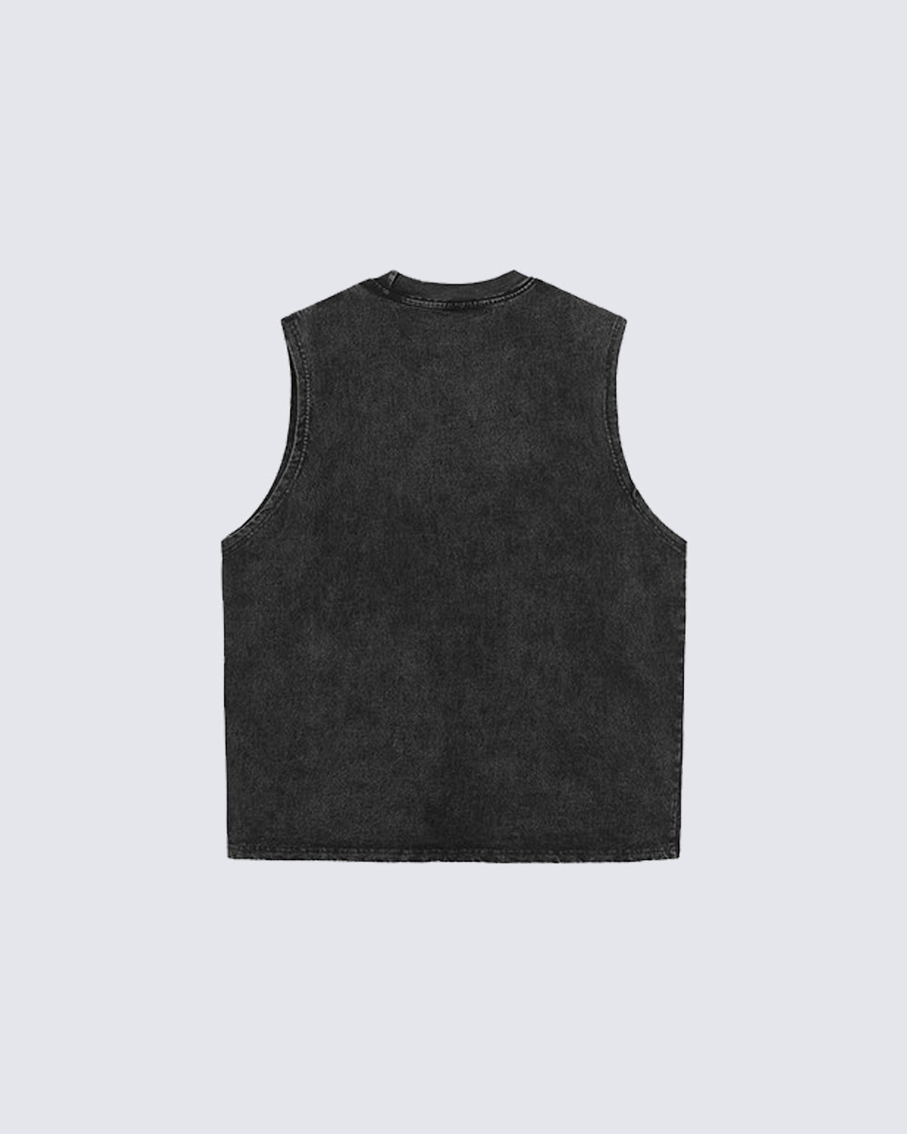 Graphic Sleeveless T-shirt with Skull Print