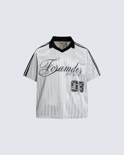 New Striped Polo Jersey T-Shirt