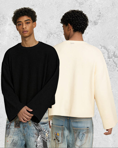 Minimal Ribbed Long Sleeve T-Shirt