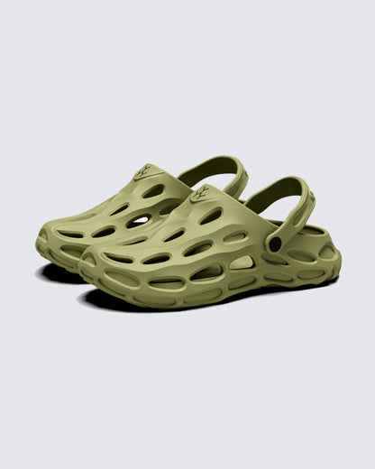 Futuristic Hollow-Out Strap Clog Sandals