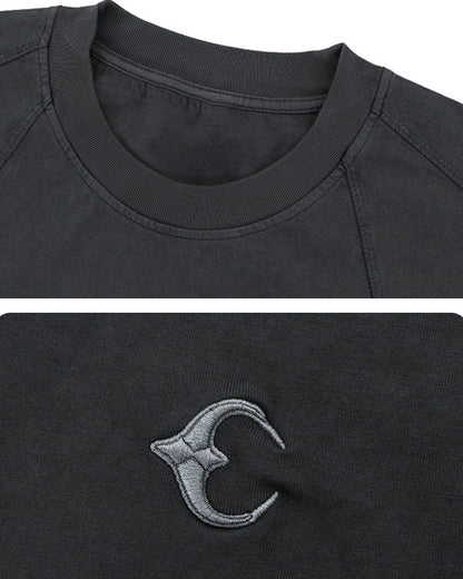 Asymmetrical Panel Spliced Short Sleeve T-Shirt