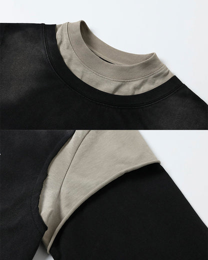 Layered Faux Three-Piece Sports T-Shirt