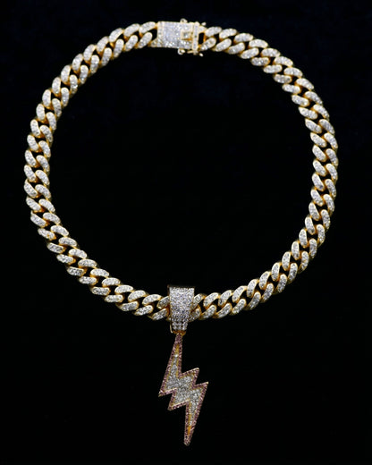 LIGHTNING Series | Pendant Cuban Chain Necklace