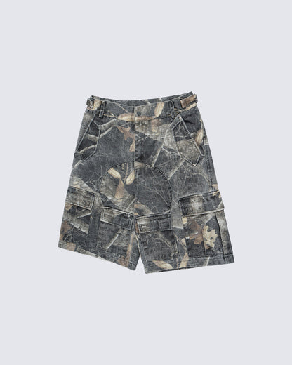 New Camo Utility Wide-Leg Shorts