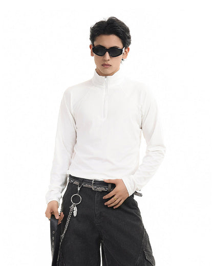 Sport Stand Collar Quick-Dry Long Sleeve T-Shirt