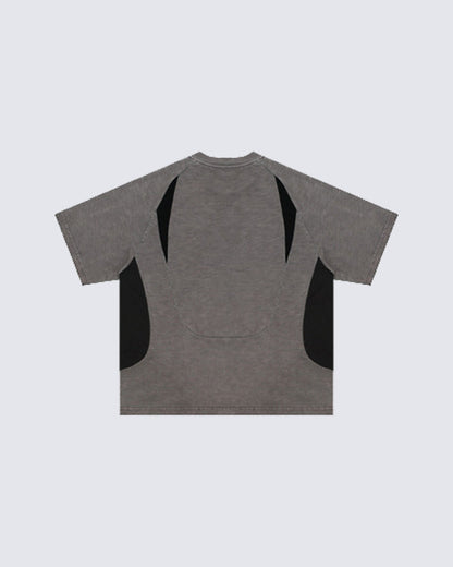 Curved Panel Sporty New Short Sleeve T-Shirt