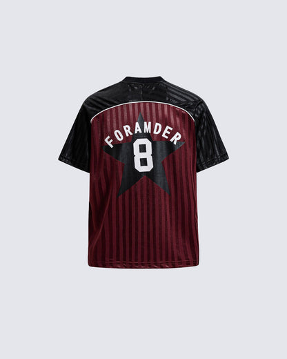 Retro Striped Star Number Jersey T-Shirt