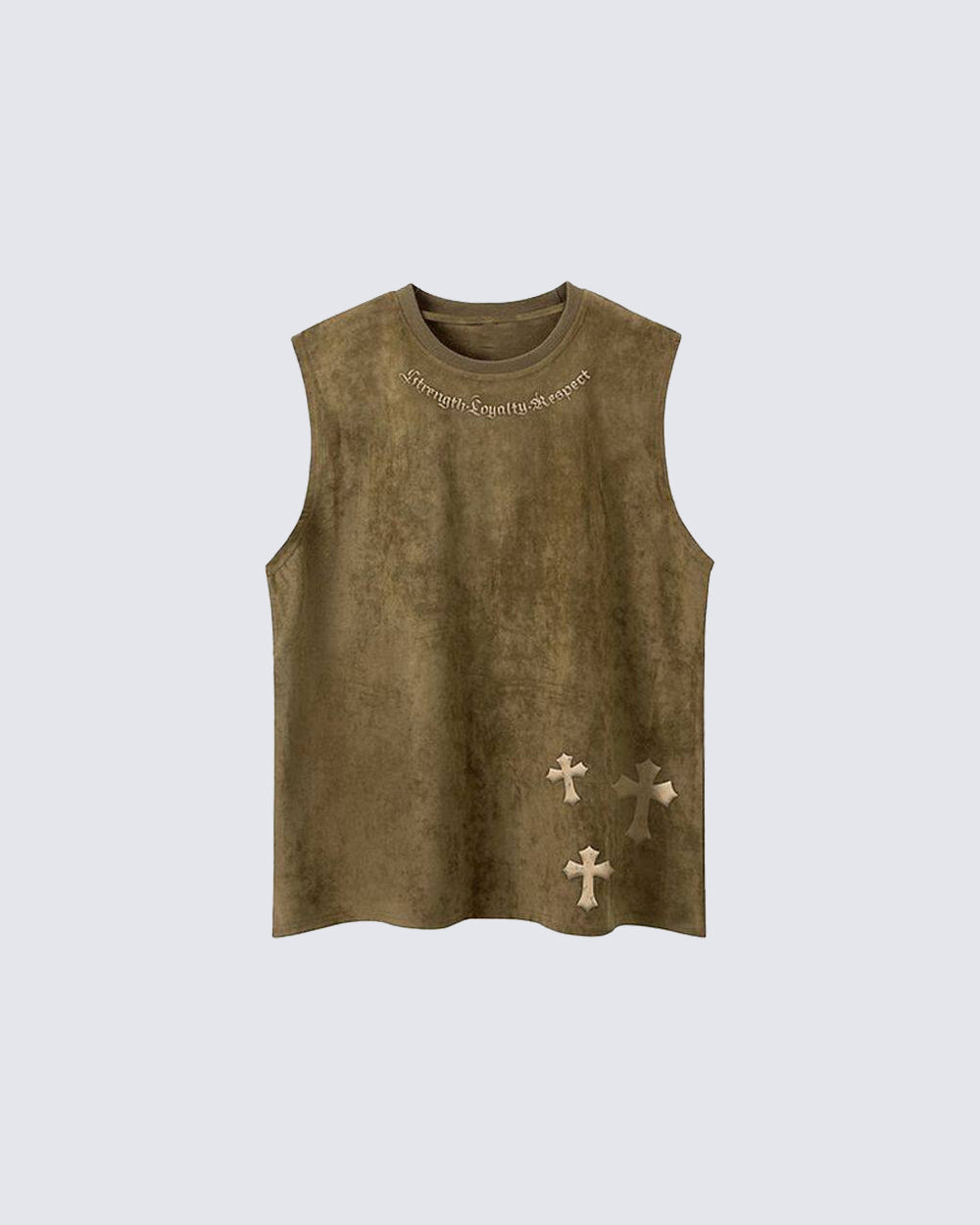 Gothic Cross Washed Sleeveless Tank