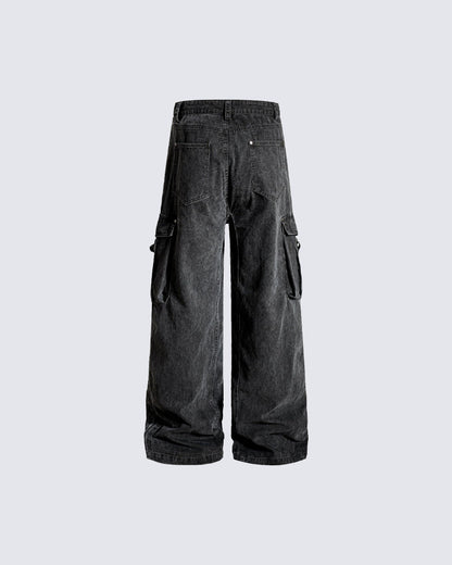 Side Drawstring Pleated Design Long Pants