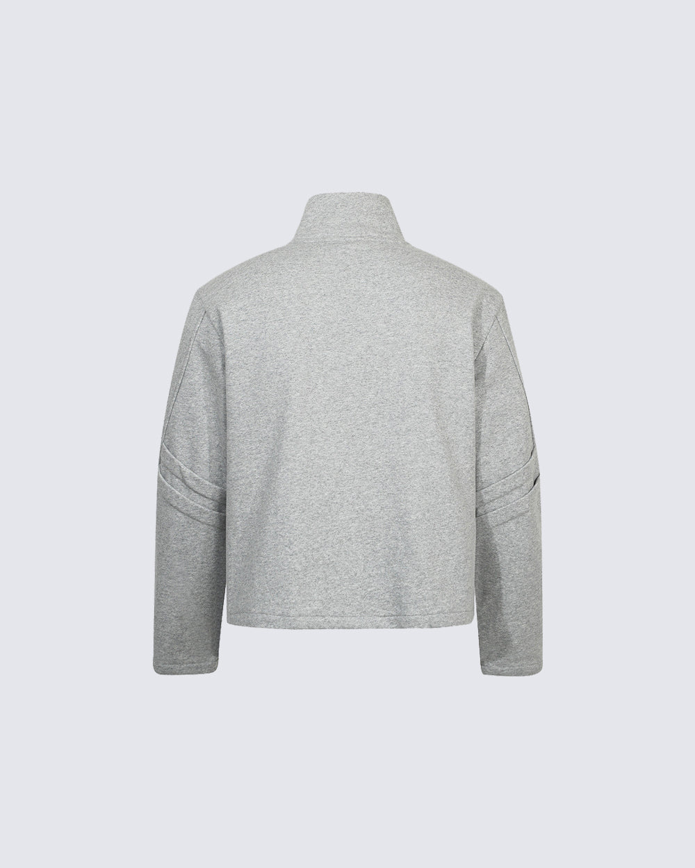 Minimalist Asymmetric Zip Stand Collar Jacket