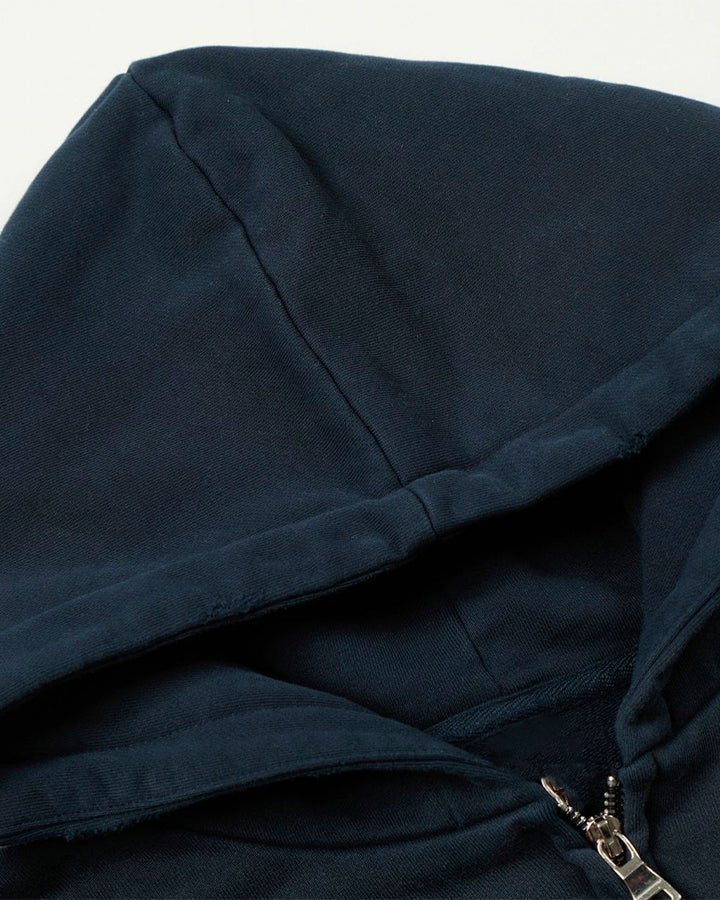 New Vintage Distressed Zipper Hoodie