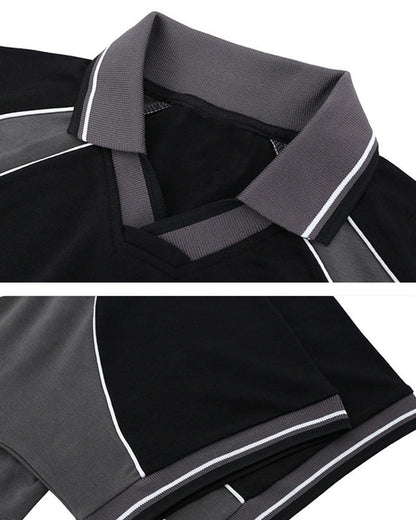 High Street Contrast Raglan Polo T-Shirt