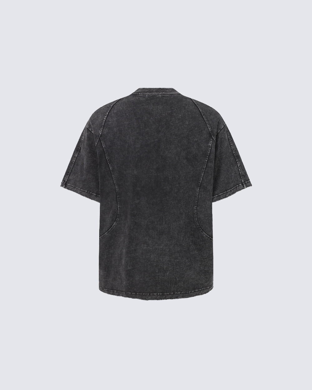 American Yabi Washed Distressed Design Short T-Shirt
