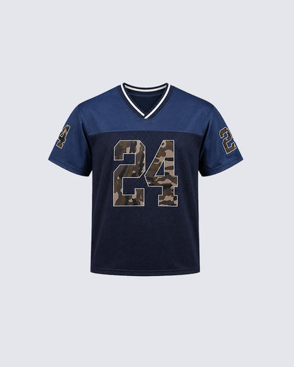 Retro-Style Patchwork Digital Print Fashion Jersey