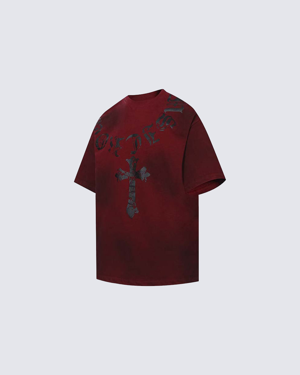 Vintage Dirty Spray Graphic Short Sleeve