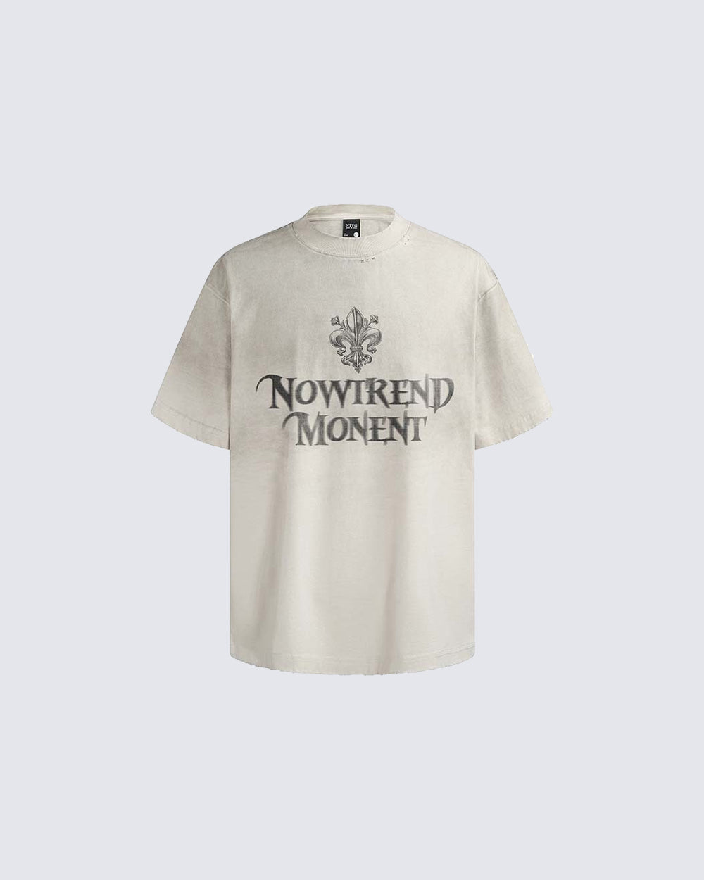 New Vintage Washed Letter Print T-Shirt