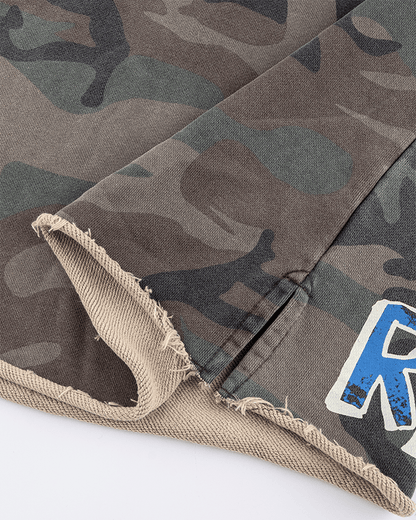 Graffiti Camo Sleeveless Oversized T-Shirt