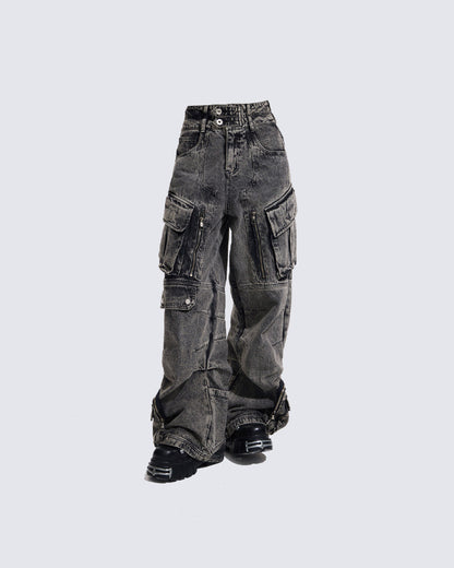 Vintage Multi Pocket Cargo Jeans