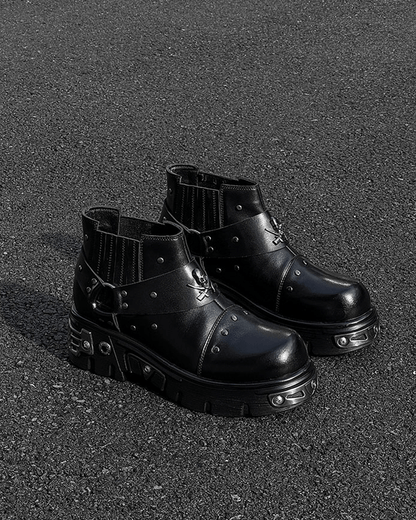 Gothic Punk Platform Ankle Boots