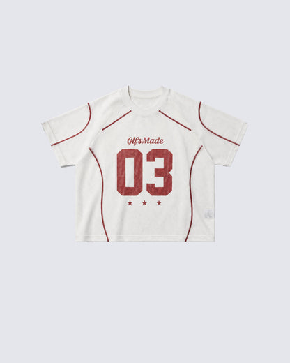 Minimal Retro Number Panel Jersey Tee