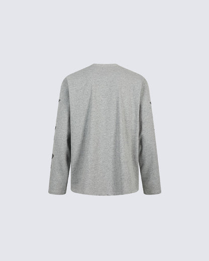 Rhinestone Star Graphic Long Sleeve Shirt