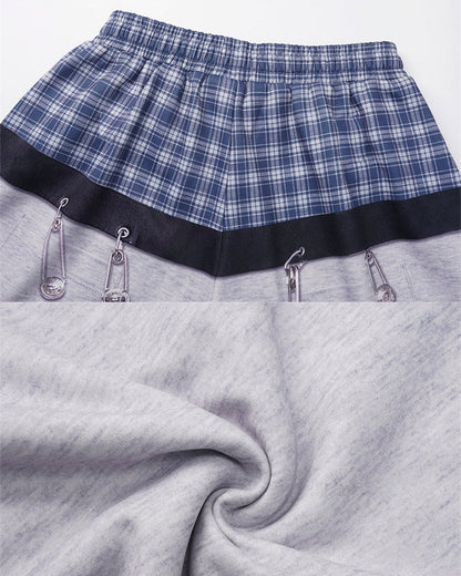 Graphic Print Patchwork Casual Wide Leg Pants