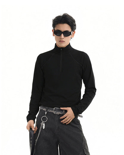 Sport Stand Collar Quick-Dry Long Sleeve T-Shirt
