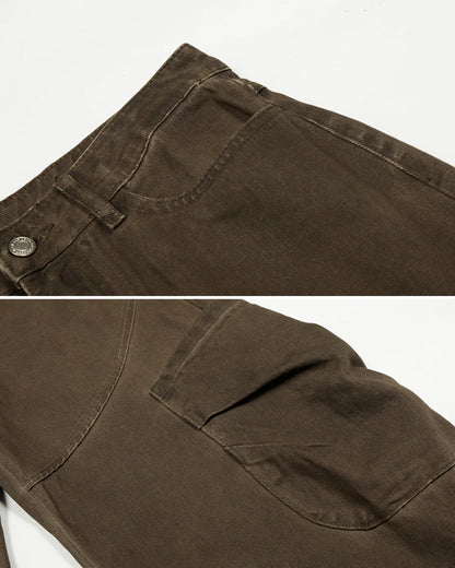 Vintage Washed Cargo Wide-Leg Scimitar Pants