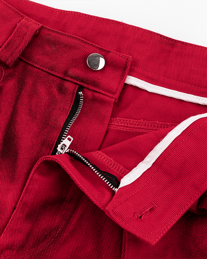 Reflective Distressed Denim Pants