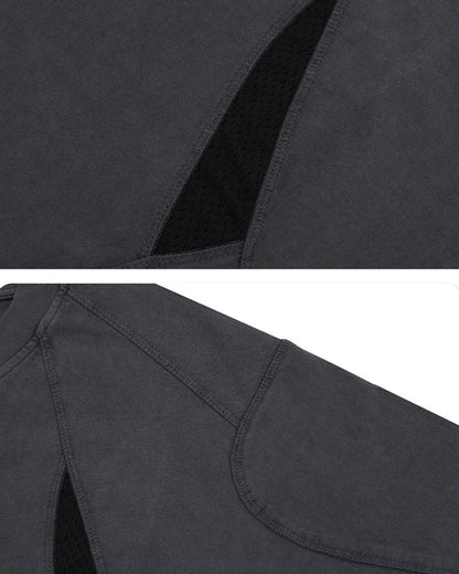 Asymmetrical Panel Spliced Short Sleeve T-Shirt