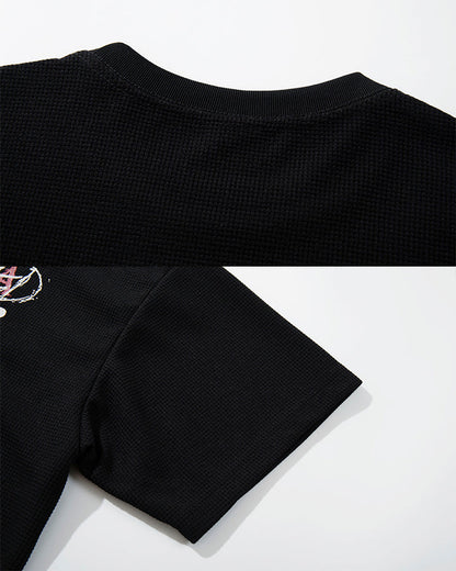 New Waffle Washed Statement T-Shirt