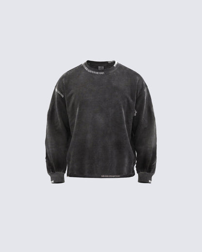 Hand-Stitched Washed Long Tee