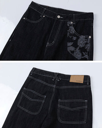 American High Street Flared Black Jeans