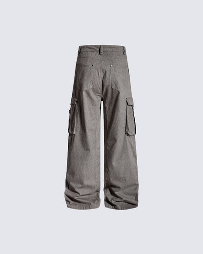 Side Drawstring Pleated Design Long Pants