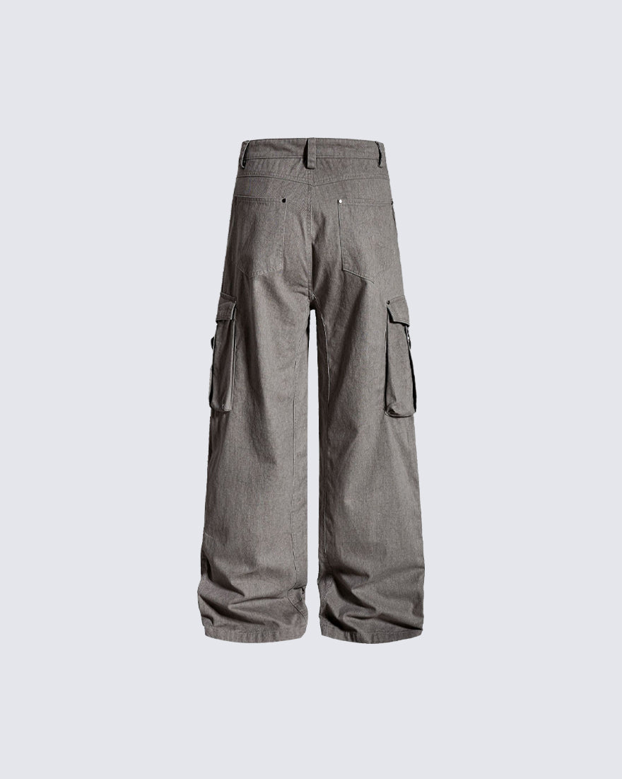 Side Drawstring Pleated Design Long Pants