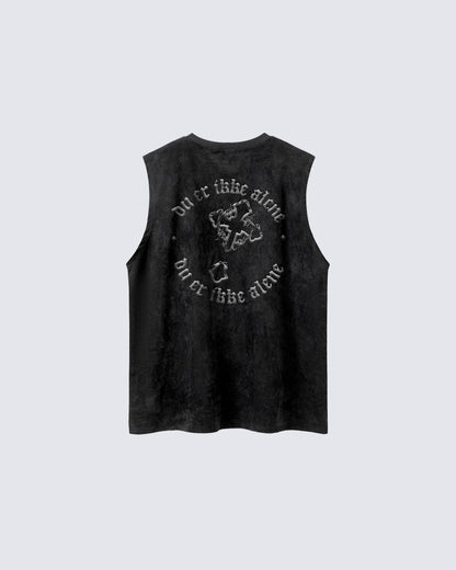 Gothic Cross Washed Sleeveless Tank