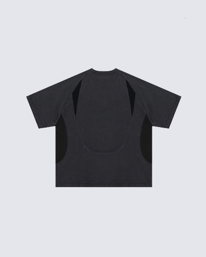 Curved Panel Sporty New Short Sleeve T-Shirt