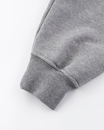 Design Contrast Patchwork Hooded Sweatshirt
