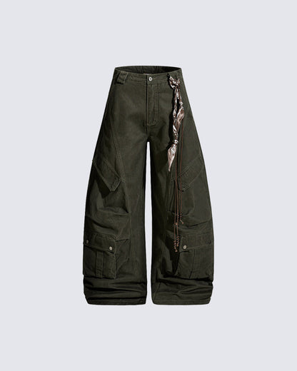 Loose Fit Vintage Utility Trousers