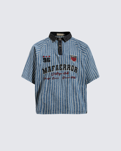 Vintage Striped Polo Shirt