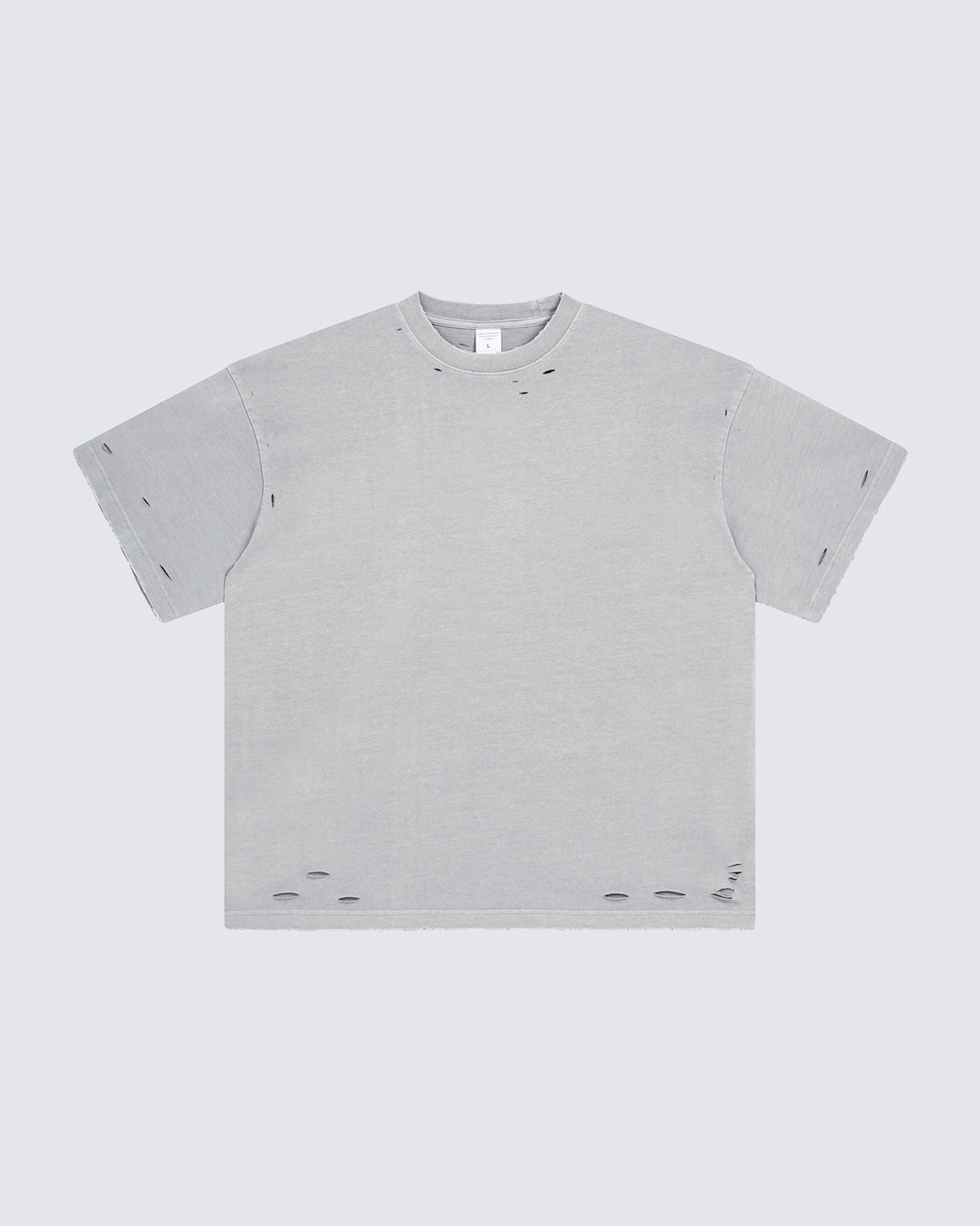 Street Fashion Distressed Short Boxy Tee