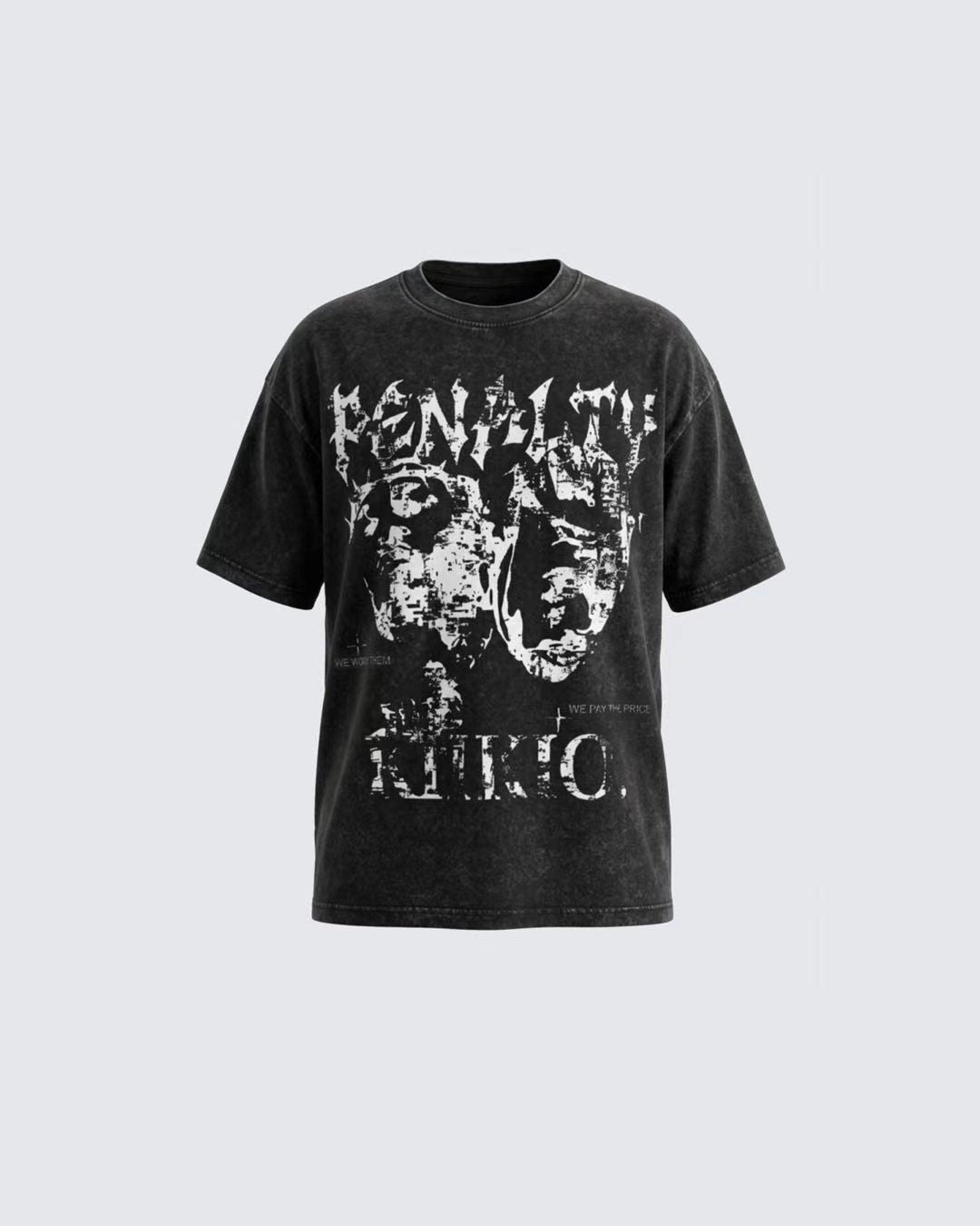 American Washed Distressed Graphic Oversized T-Shirt