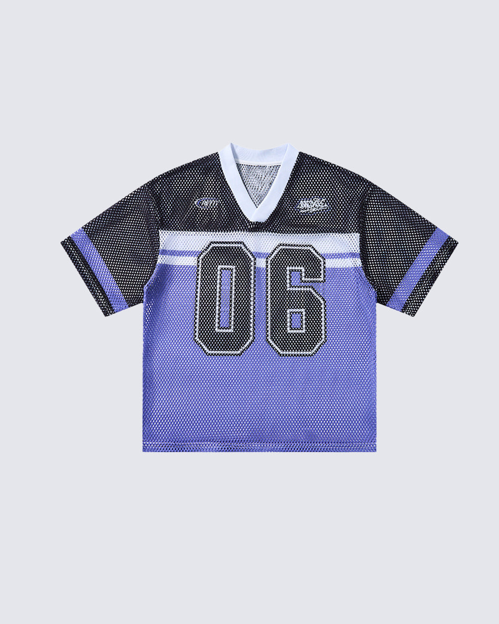 Colorblock Mesh Number 06 Football Jersey Tee