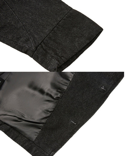Cool Rugged Dual-Wear Raw Denim Jacket