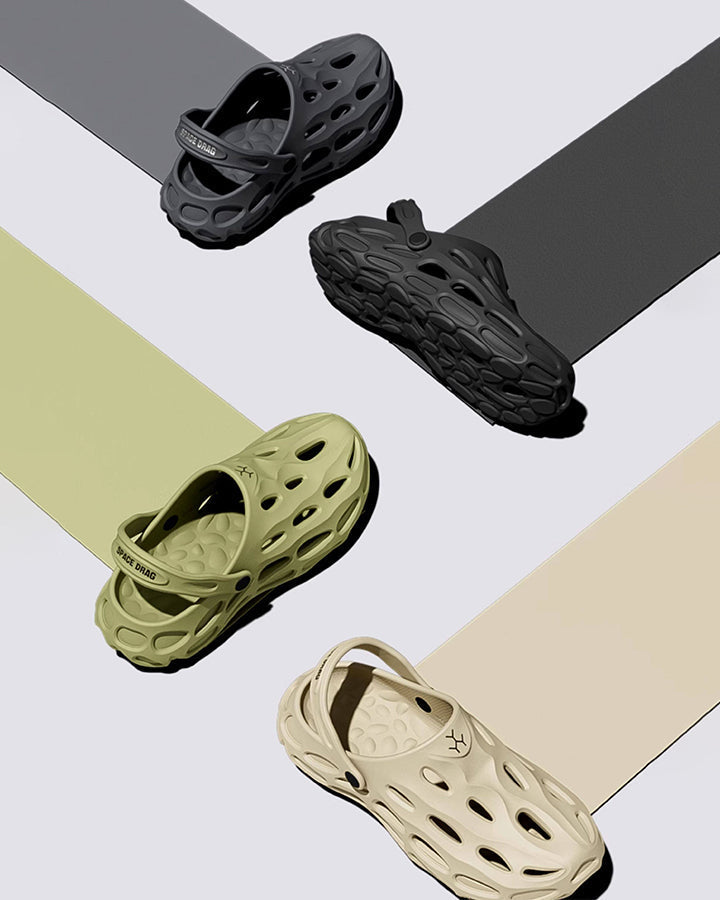 Futuristic Hollow-Out Strap Clog Sandals